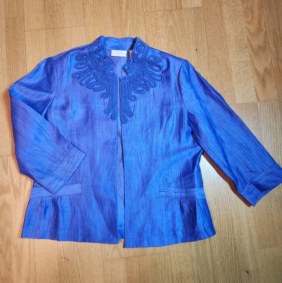 Chico's Royal Blue Embellished Blazer - Picture 1 of 7